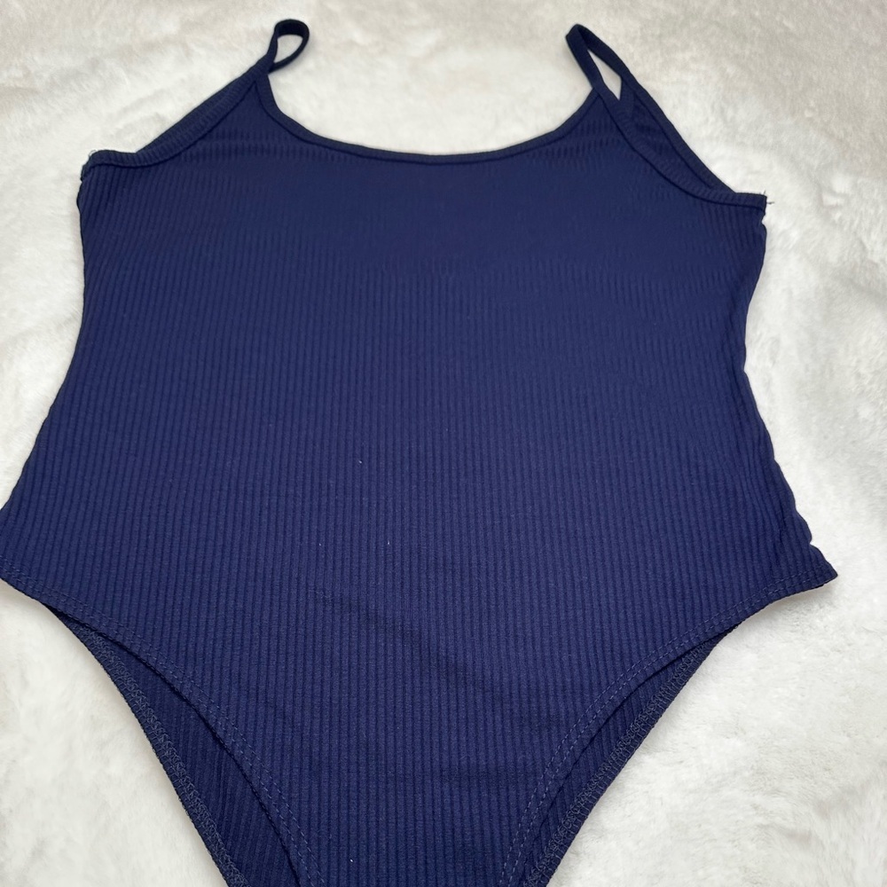 Poof! Deep Blue women’s Bodysuit